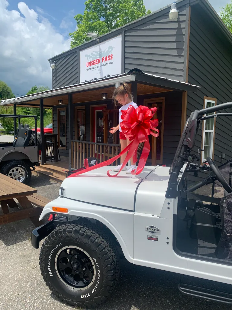 Rider with an Unseen Pass Mahindra Roxor