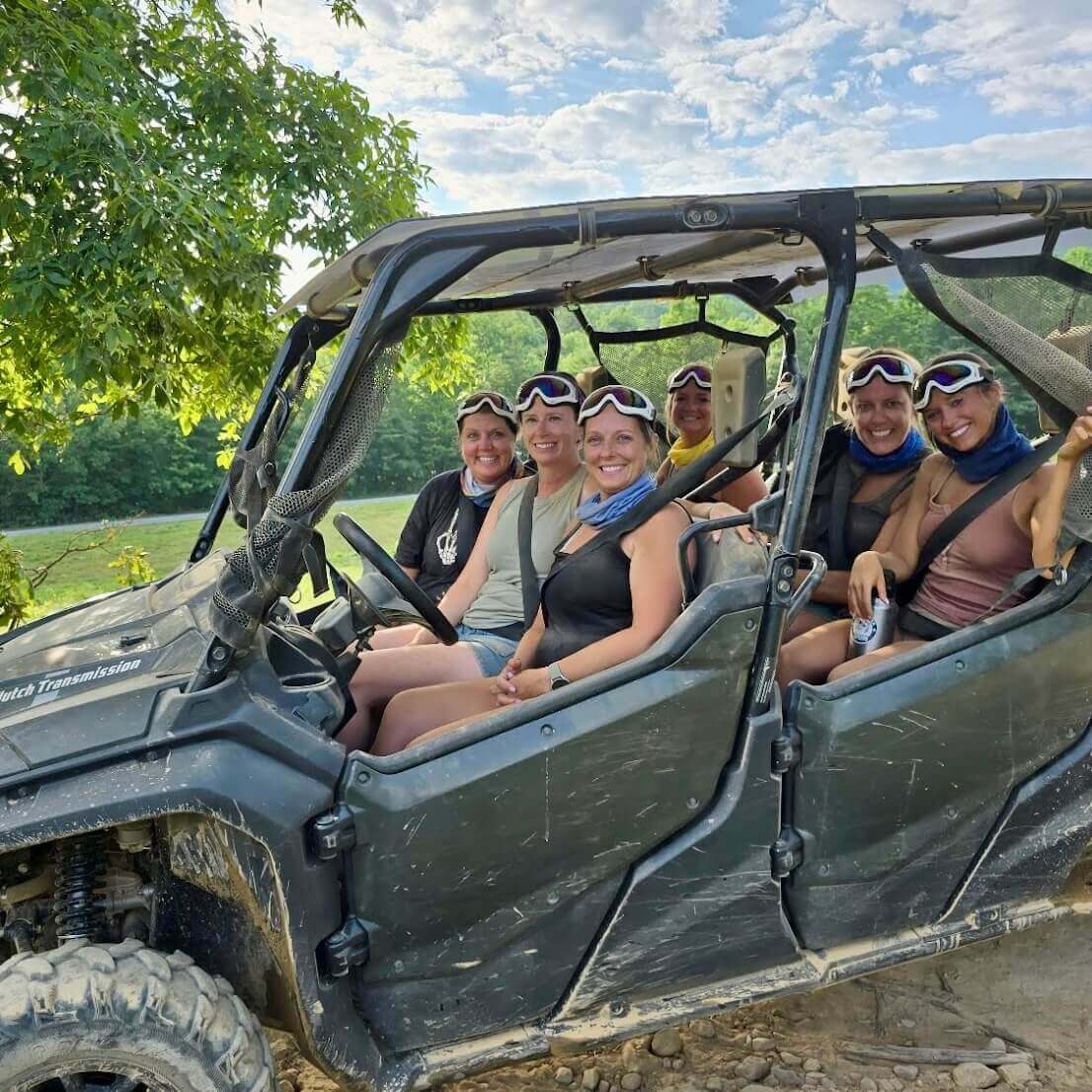 A group of friends enjoying a ride in a UTV | Off-Road Gatlinburg