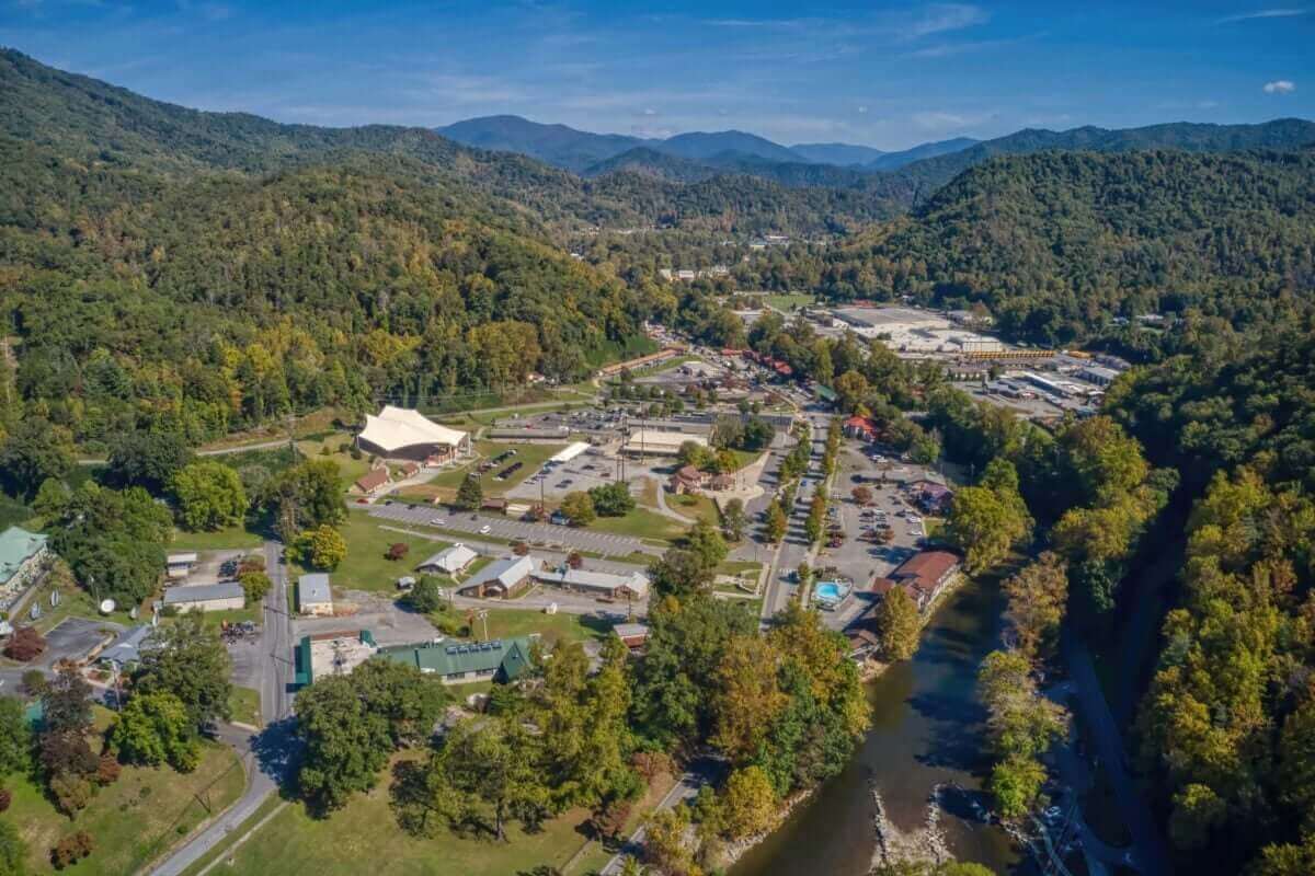 View of Cherokee Town North Carolina