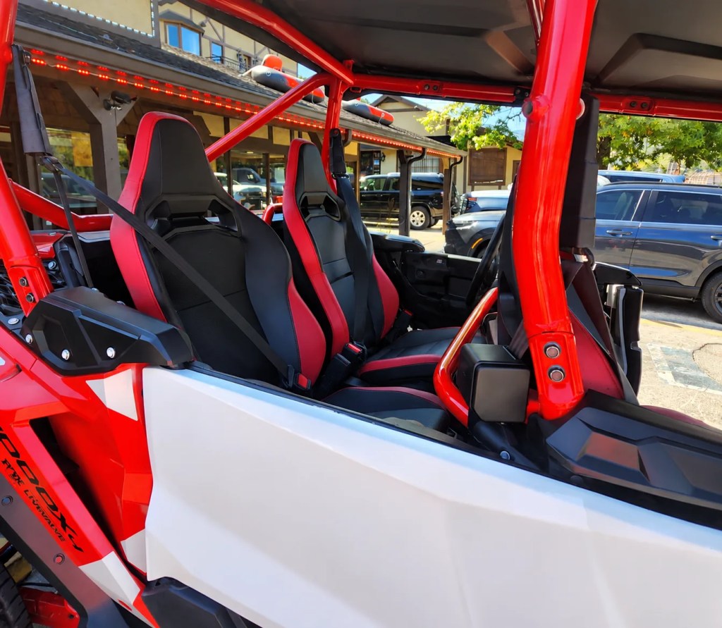 Interior view of side-by-side seating for a 2, 4, or 6-seat layout