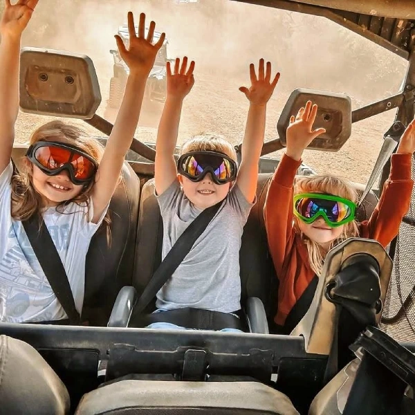 Kids enjoying a tour in a side-by-side | Off-Road Gatlinburg