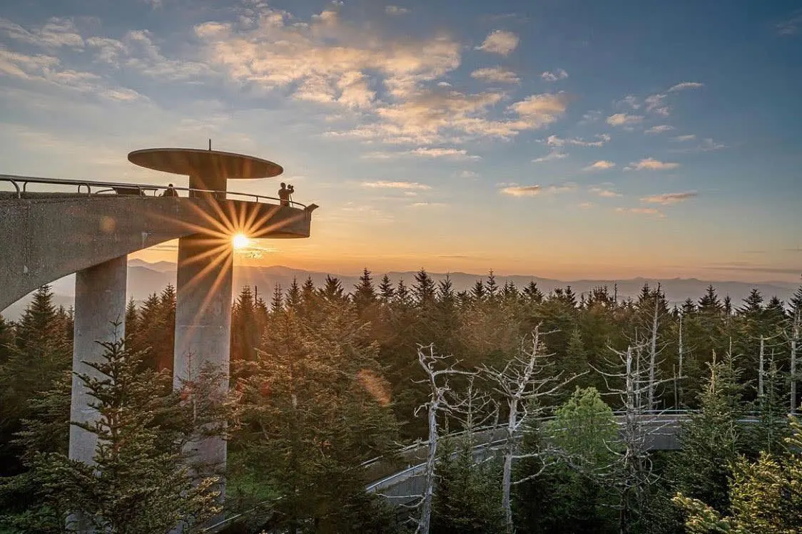 View from the Kuwohi observation tower, the highest point in the Smokies