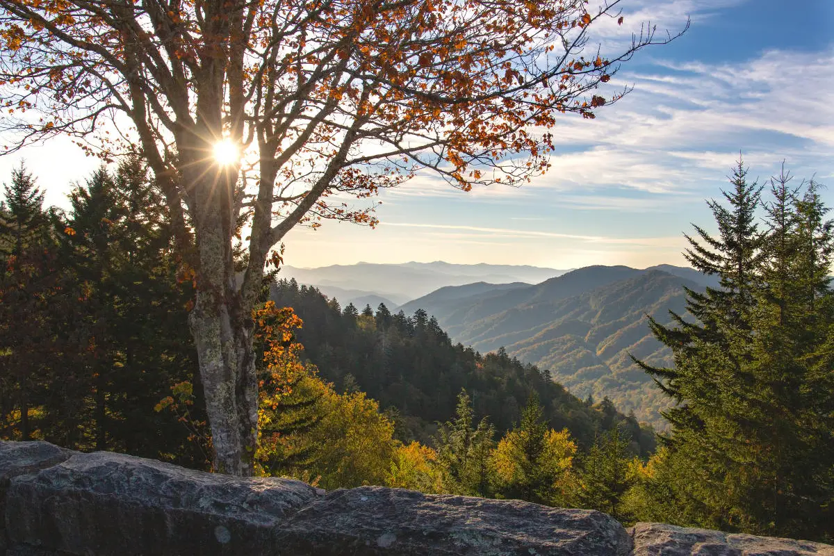 Sunset in Newfound Gap, Smoky Mountains