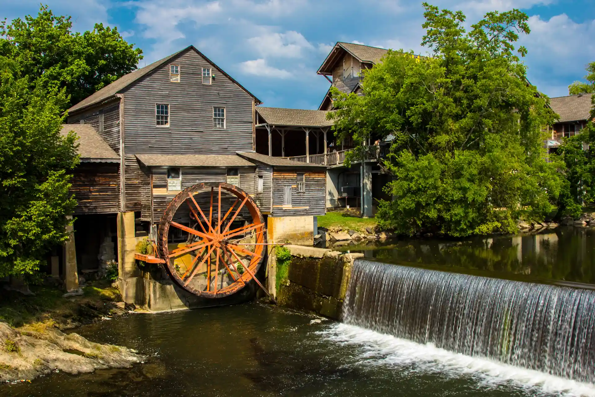 Historic old mill building, a charming stop in the Pigeon Forge Old Mill District